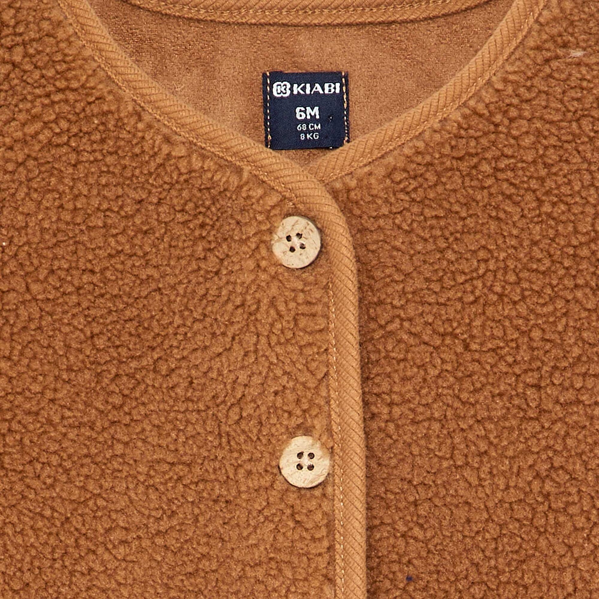 Faux Sheepskin Vest BEIGE