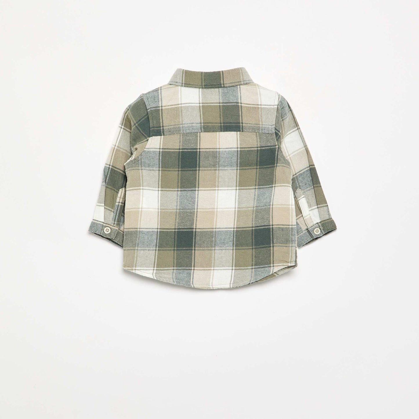 Long-sleeved checked shirt GREEN