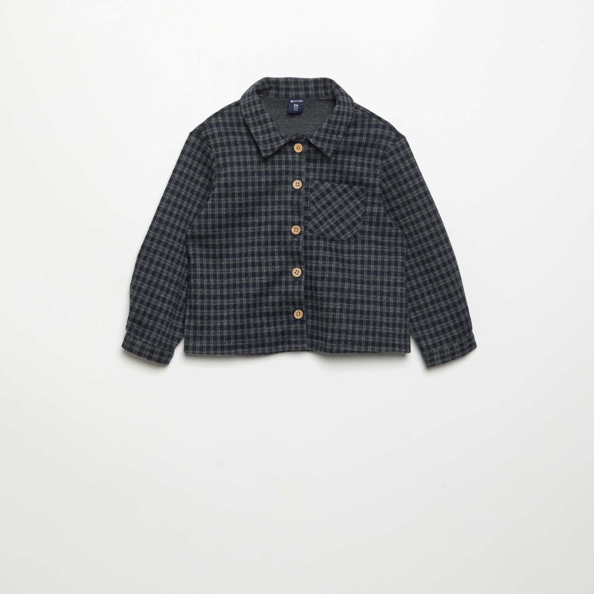 Plaid flannel shirt BLUE