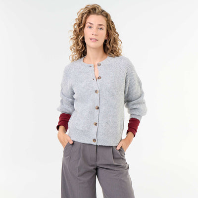 Chunky Knit Cardigan GREY