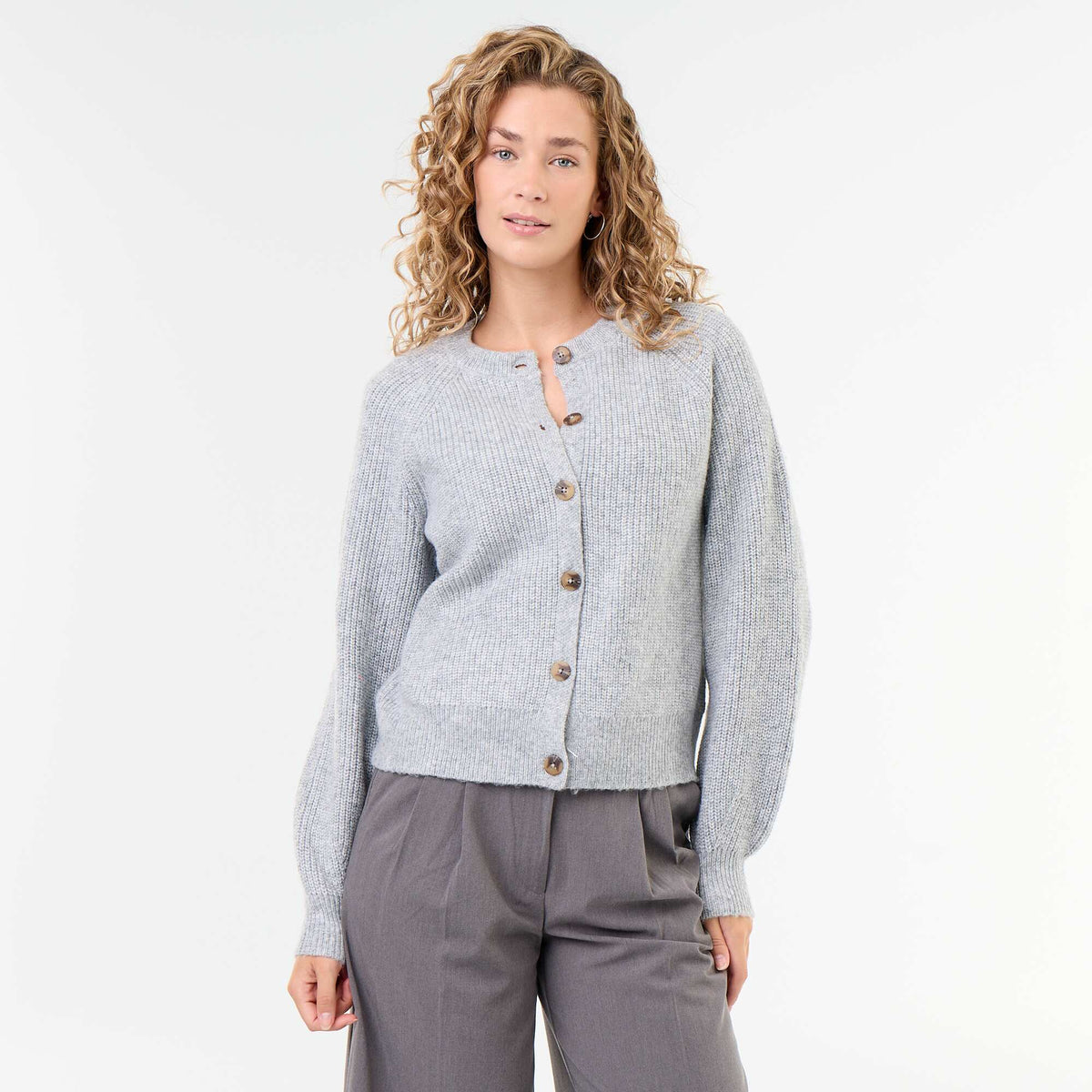 Chunky Knit Cardigan GREY