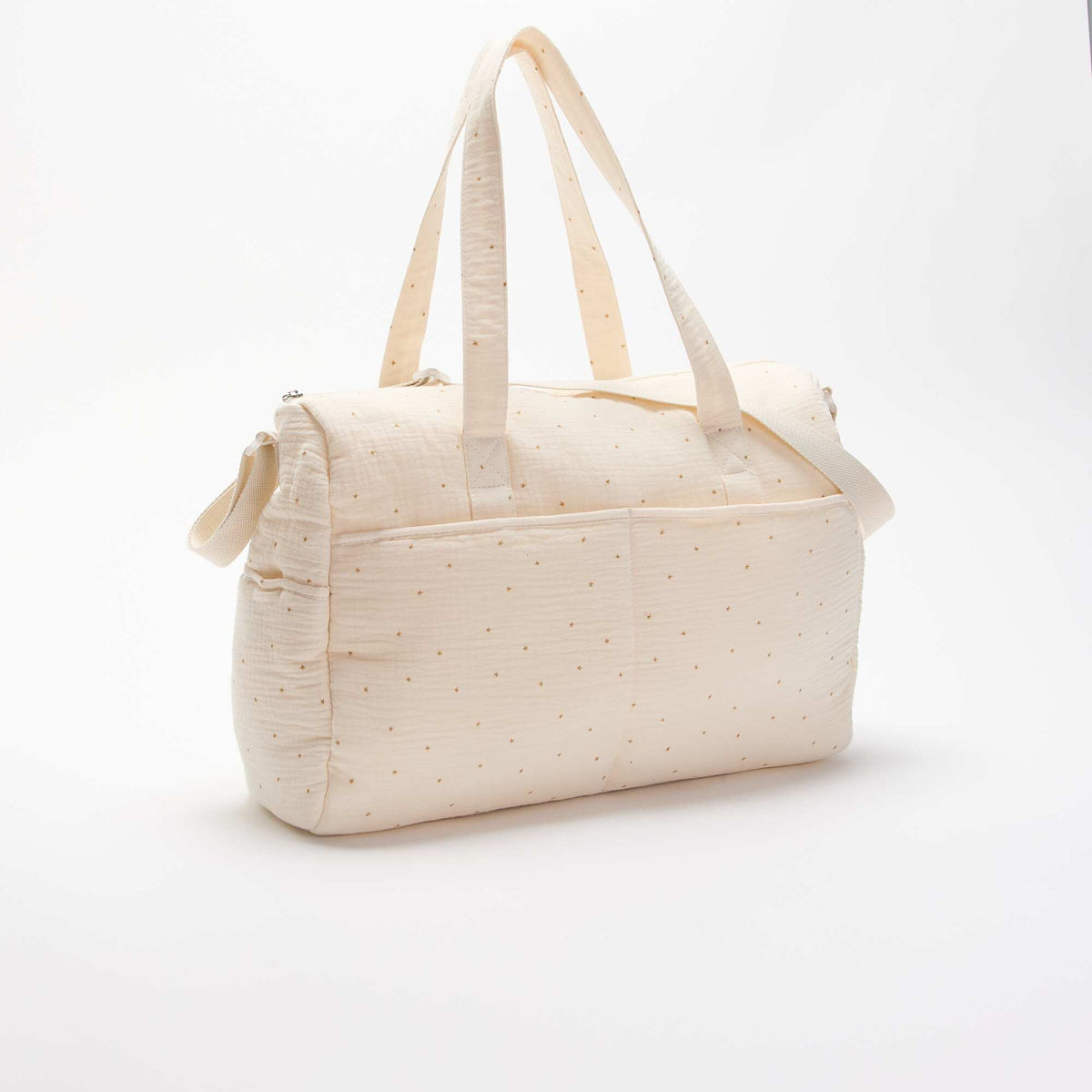 Diaper bag with exterior and interior pockets BEIGE