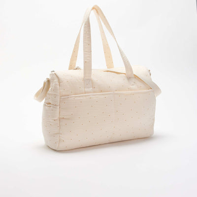 Diaper bag with exterior and interior pockets BEIGE