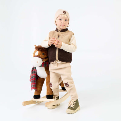 Plain knit trousers BEIGE