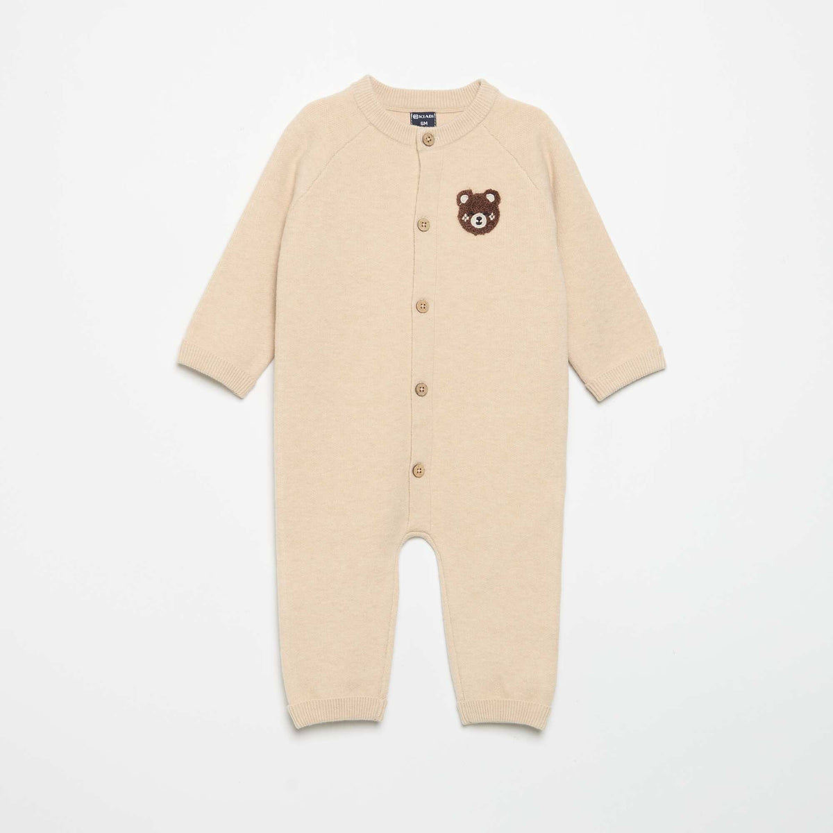 Compact knit sleepsuit BEIGE