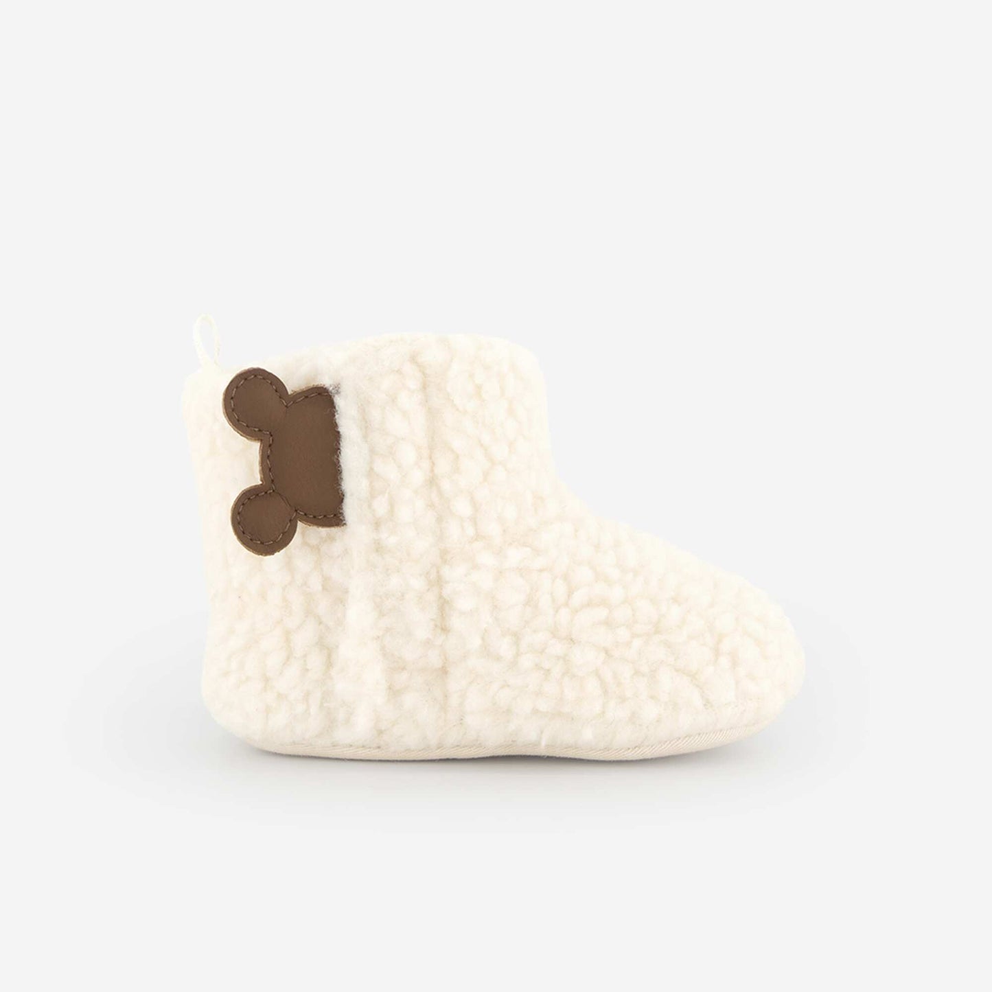 Pair of \'Disney\' Sherpa-Style Slippers WHITE