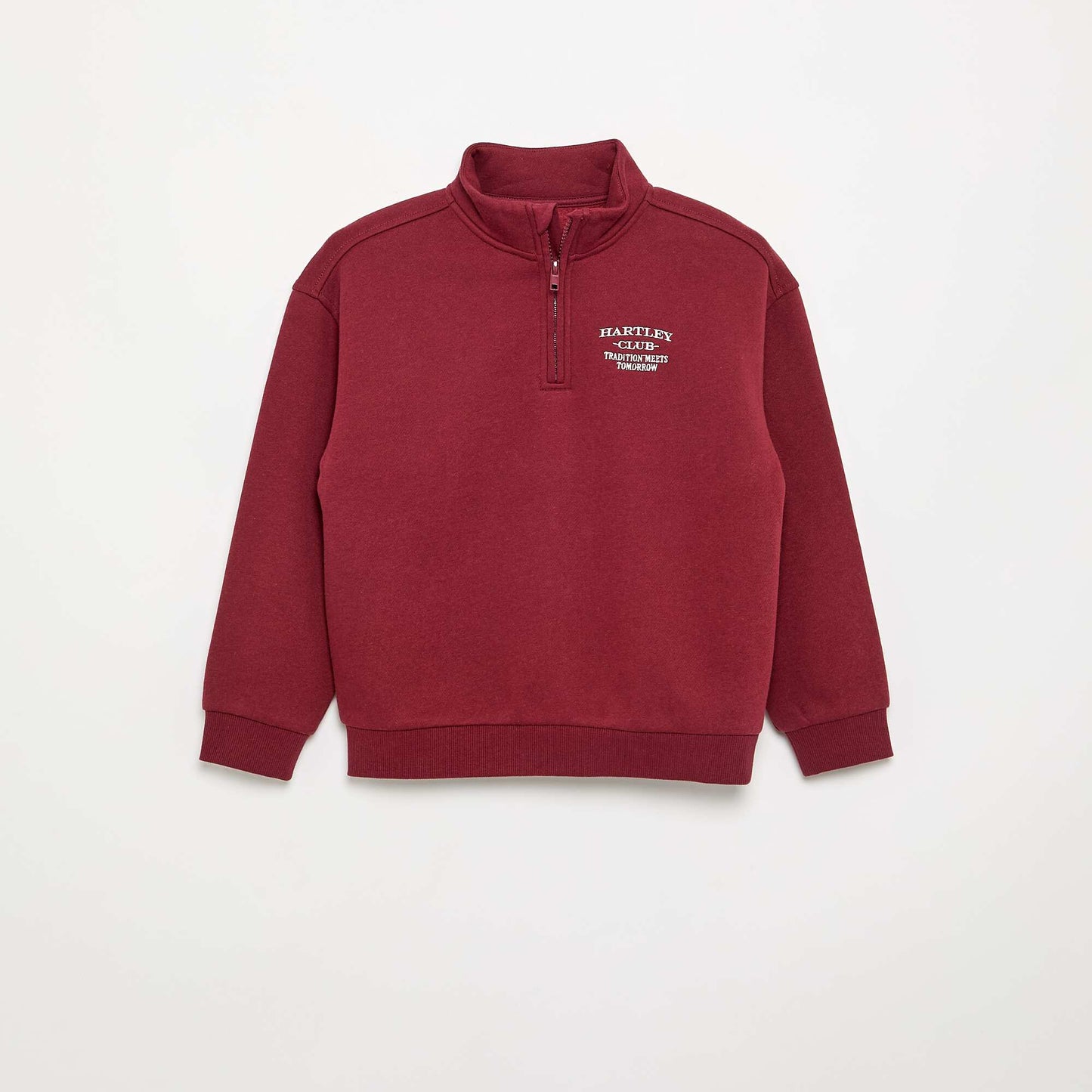 Quarter-Zip Fleece Sweatshirt RED