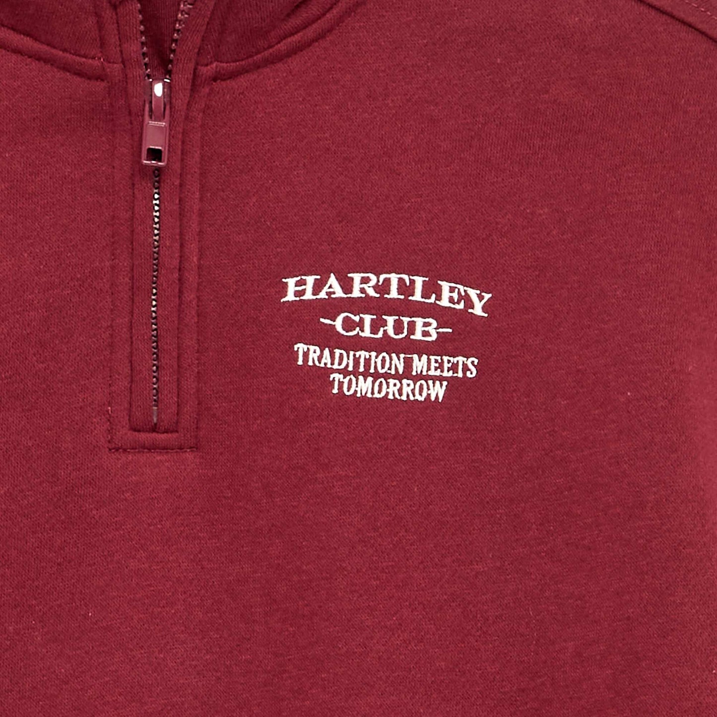 Quarter-Zip Fleece Sweatshirt RED