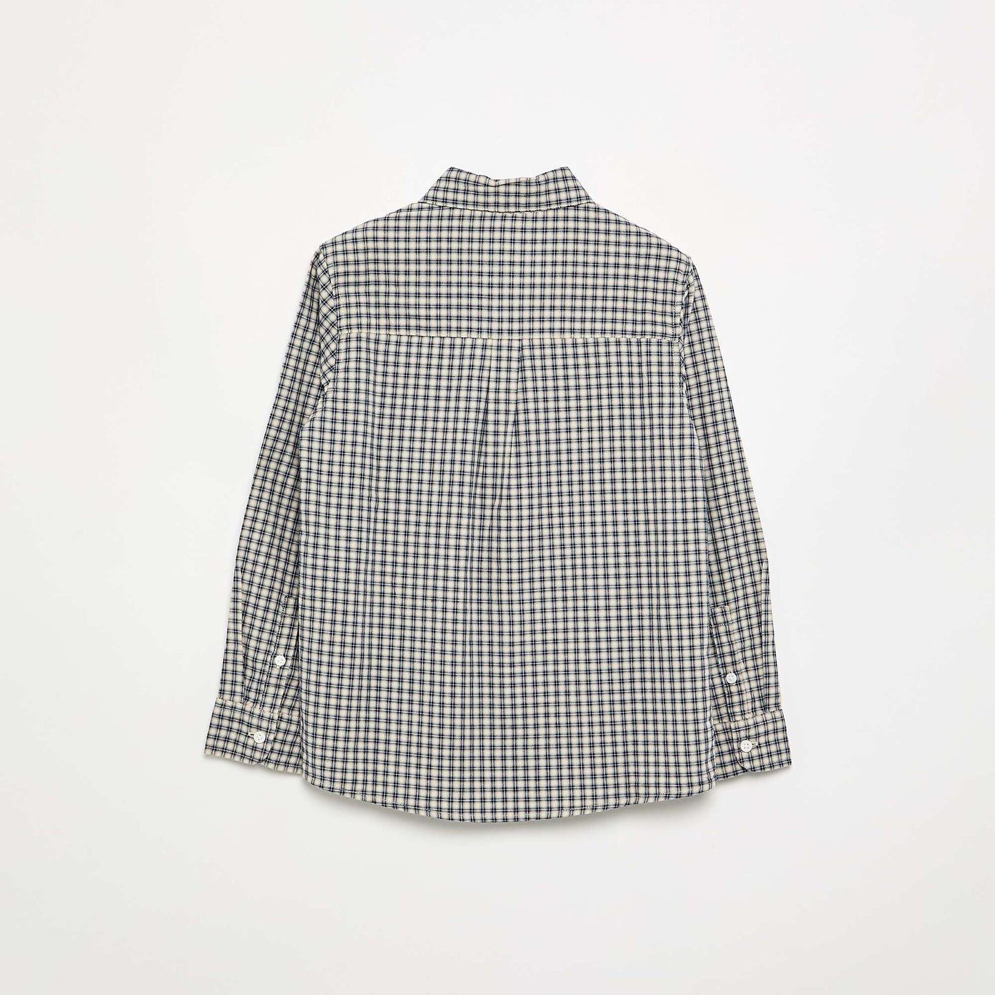 Checked flannel shirt WHITE
