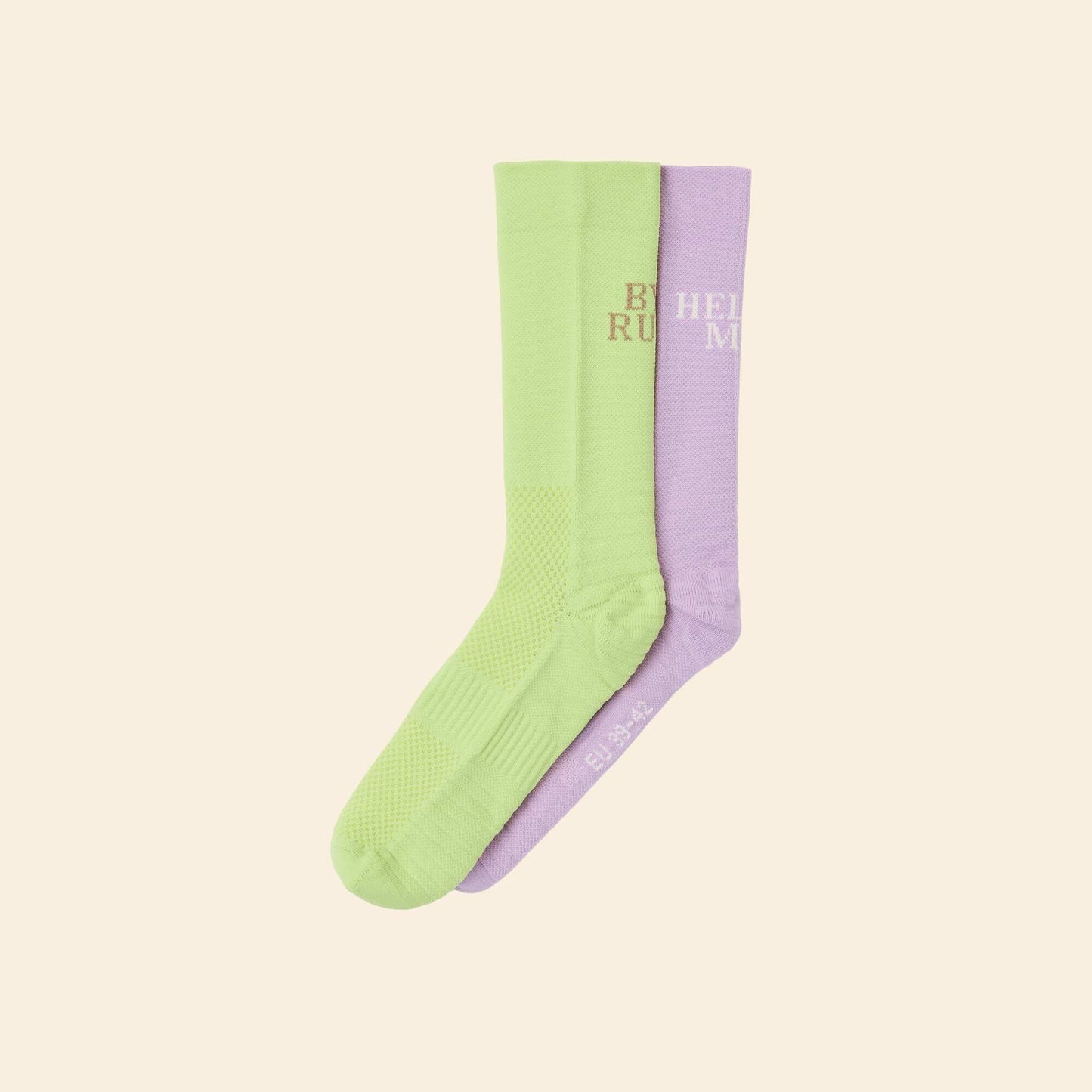 Pack of 2 high-cut socks PURPLE