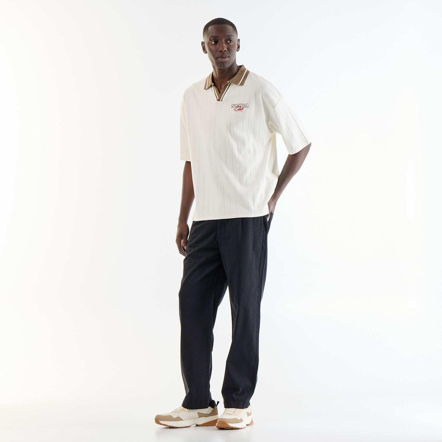 Comfort Fit Short Sleeve Polo BEIGE