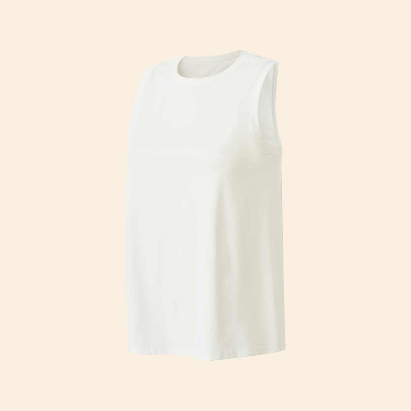 Flowing tank top with wide armholes WHITE