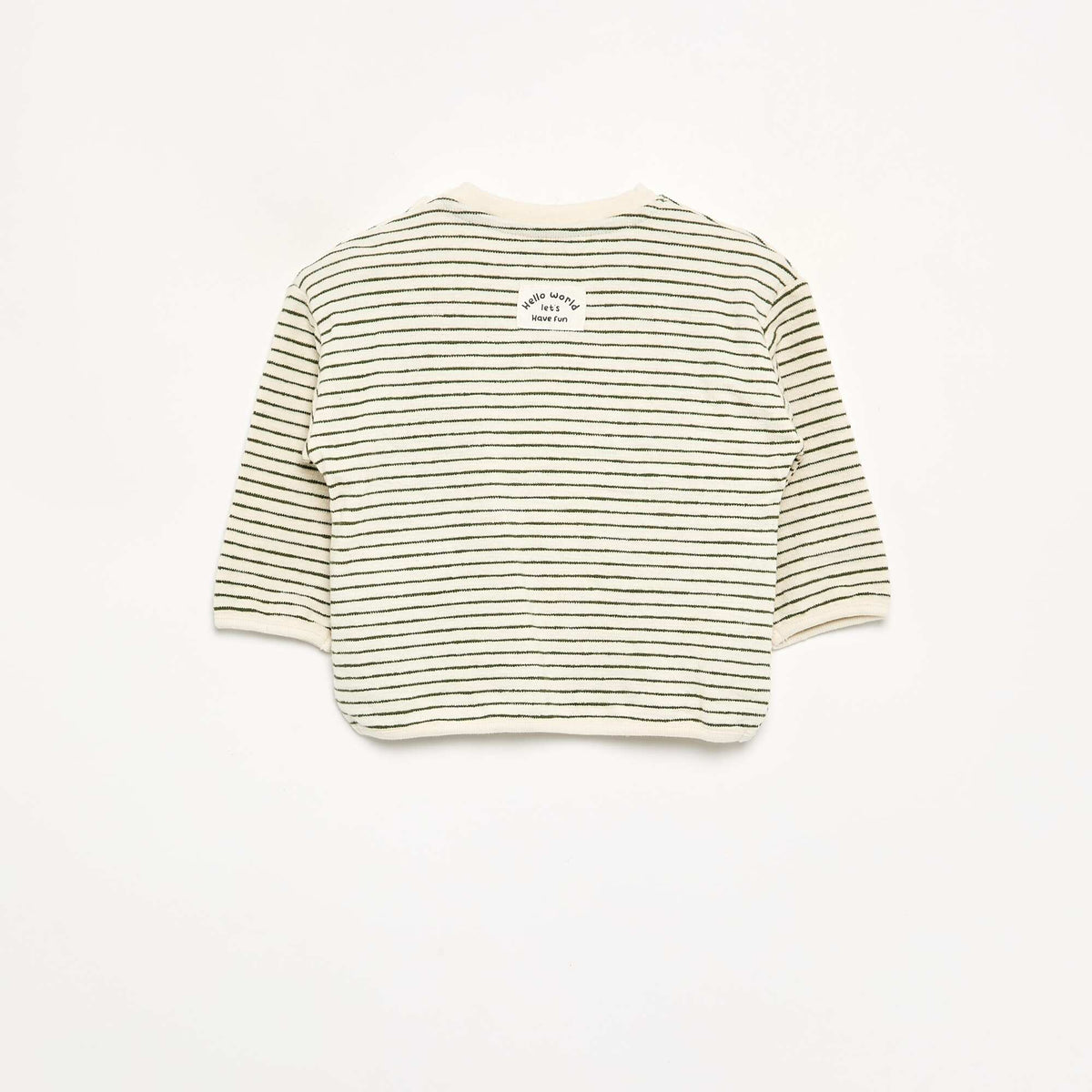 Striped long-sleeved T-shirt GREEN