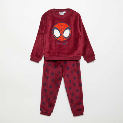 Marvel-ის Spider-Man-ის 2 ცალიანი პიჟამა - სვიტერი + შარვალი წითელი
