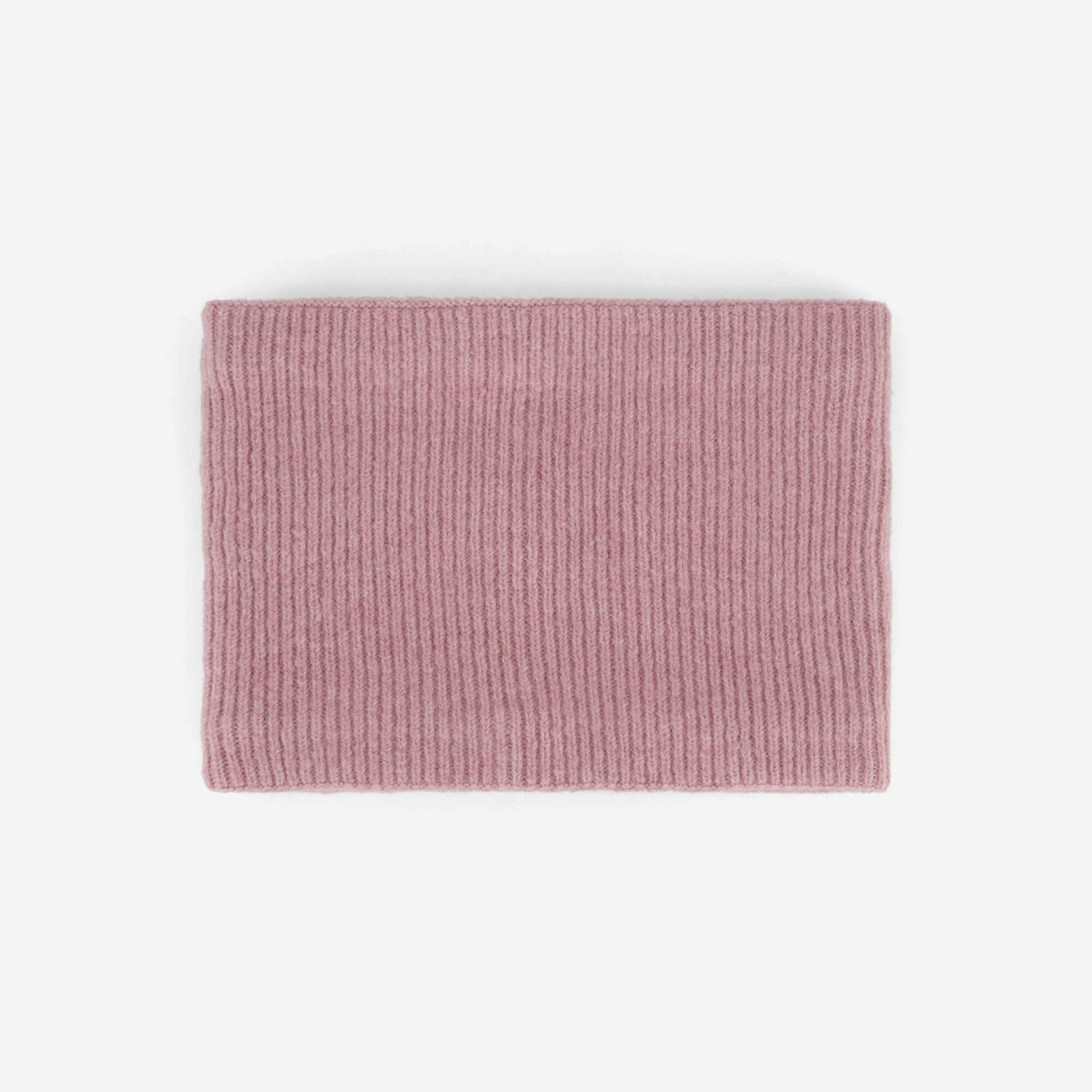 Fleece-Lined Knitted Neck Warmer PINK