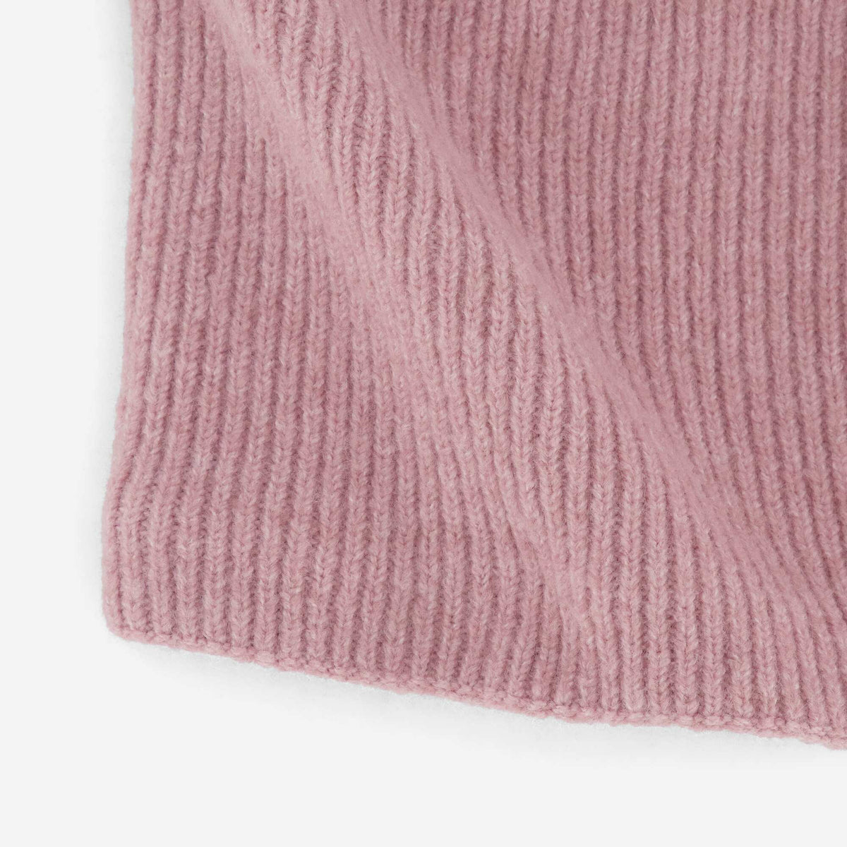 Fleece-Lined Knitted Neck Warmer PINK