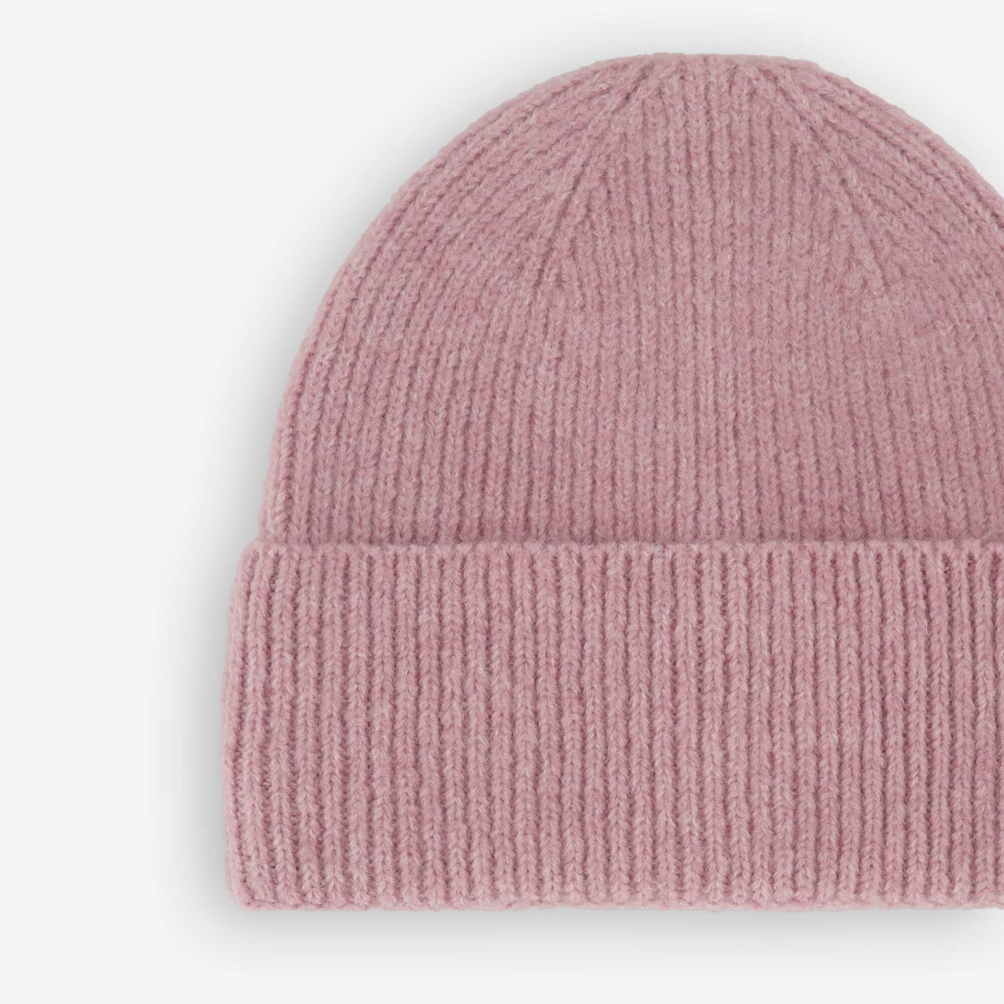 Solid Beanie with Fold-Over Cuff PINK