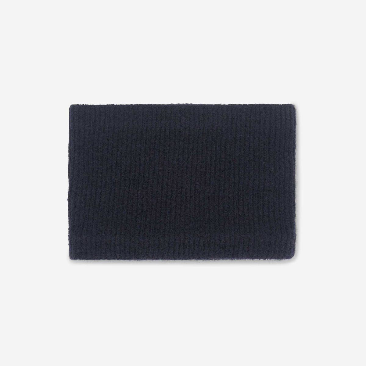 Ribbed knit neck warmer BLUE