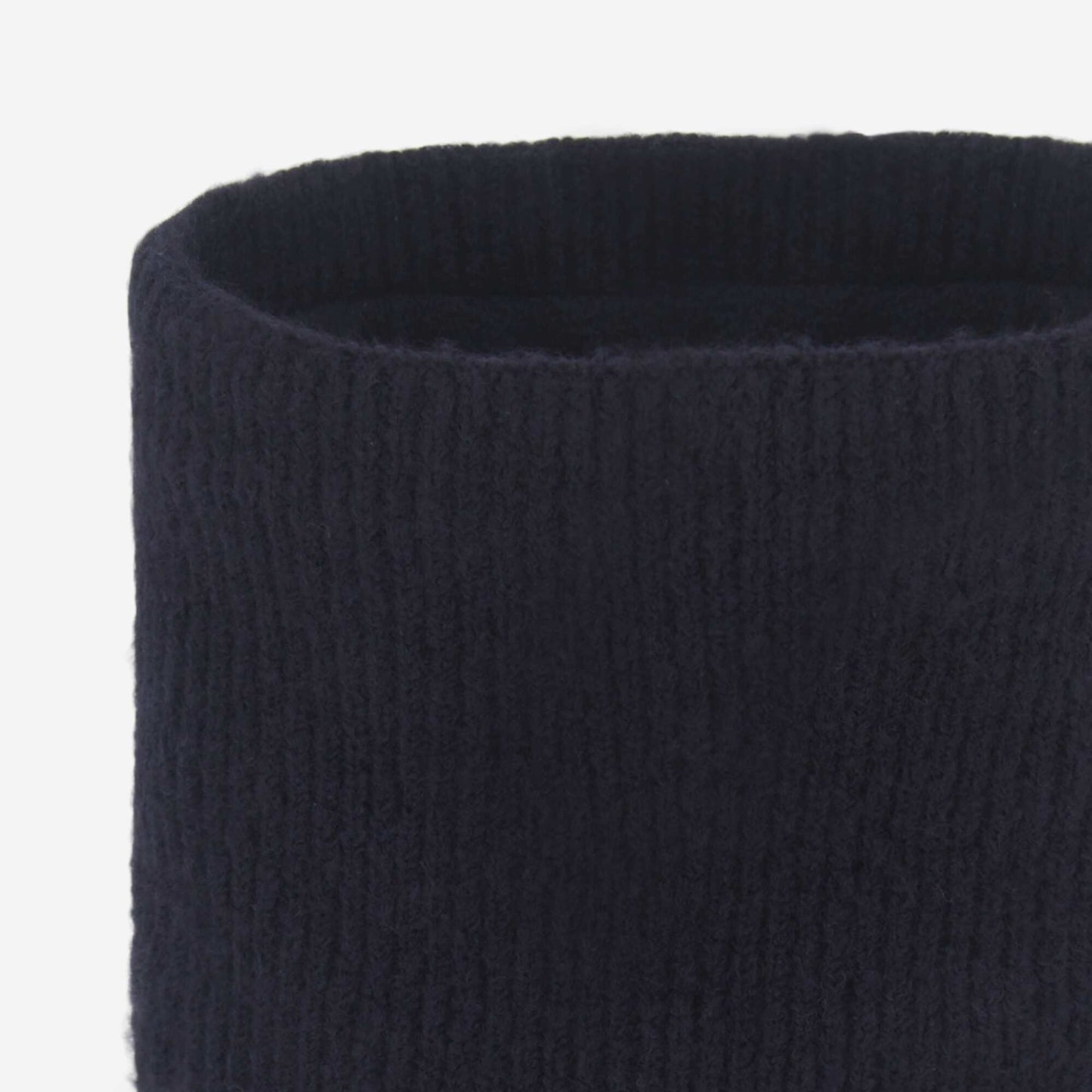 Ribbed knit neck warmer BLUE
