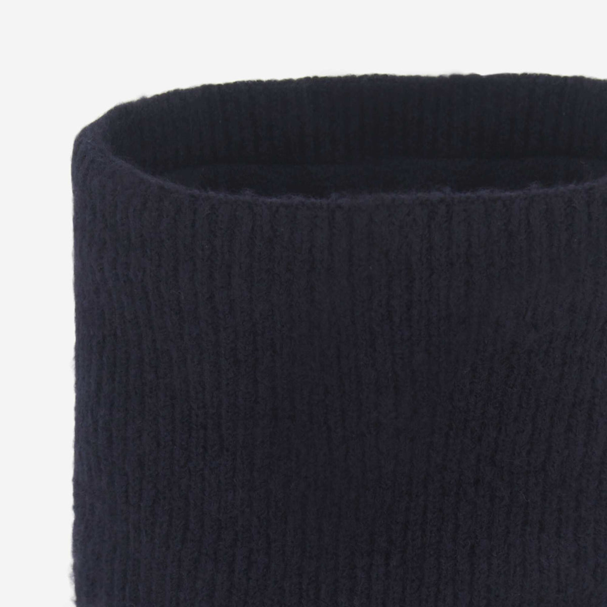 Ribbed knit neck warmer BLUE