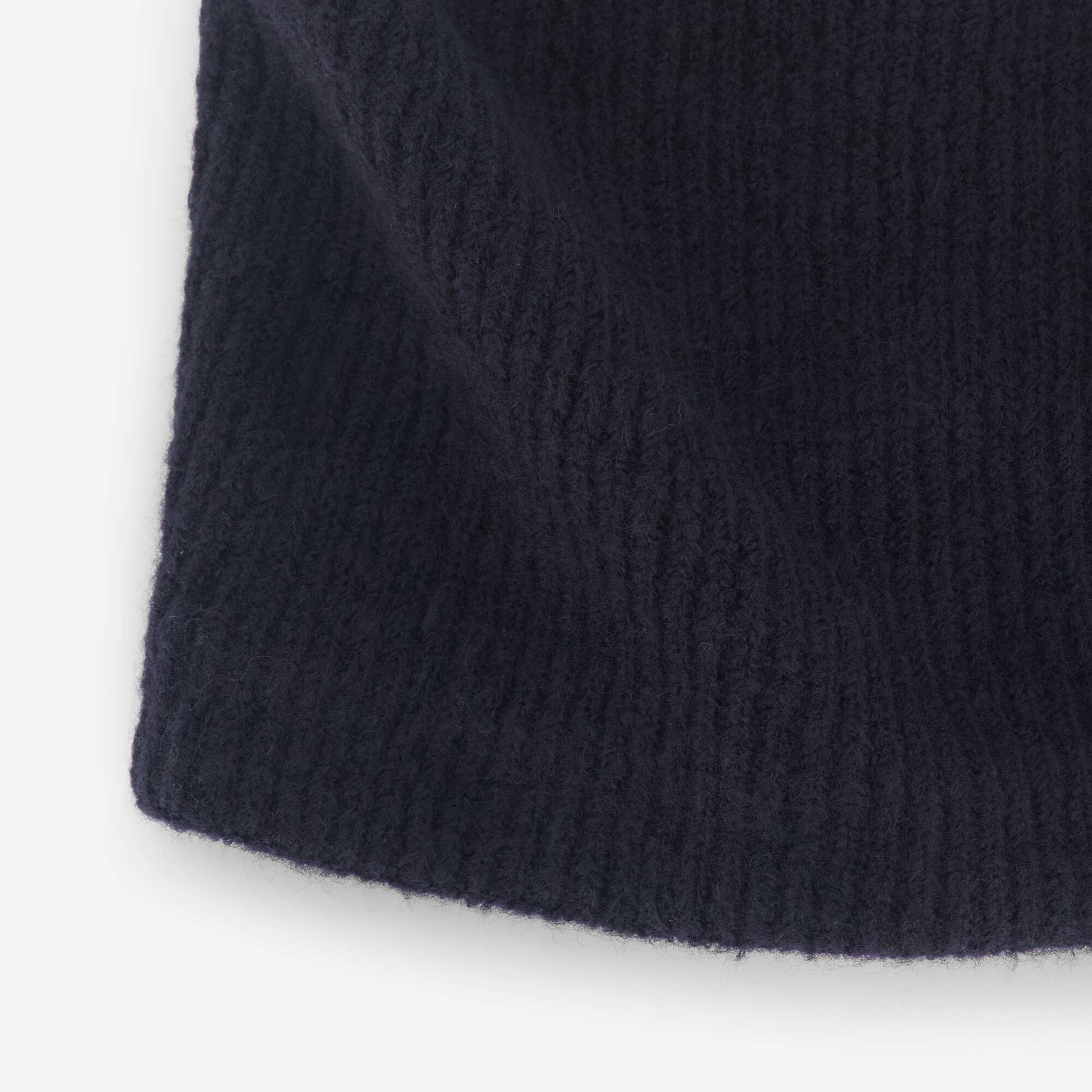Ribbed knit neck warmer BLUE