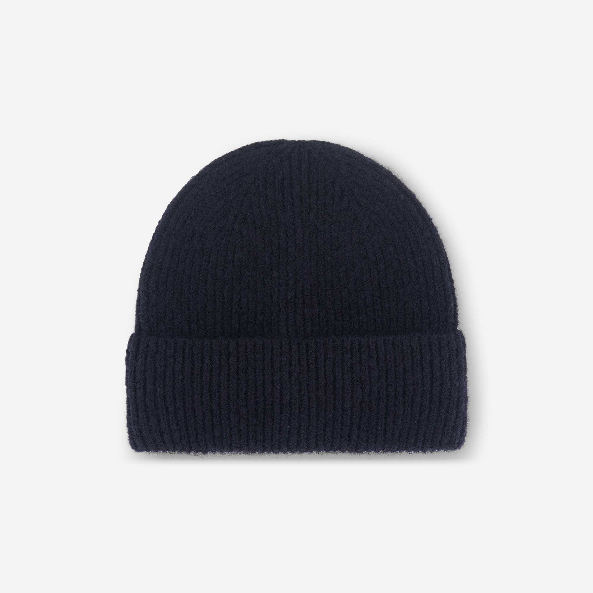 Solid Ribbed Knit Beanie BLUE