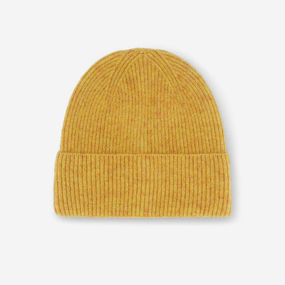 Solid Beanie with Cuff YELLOW