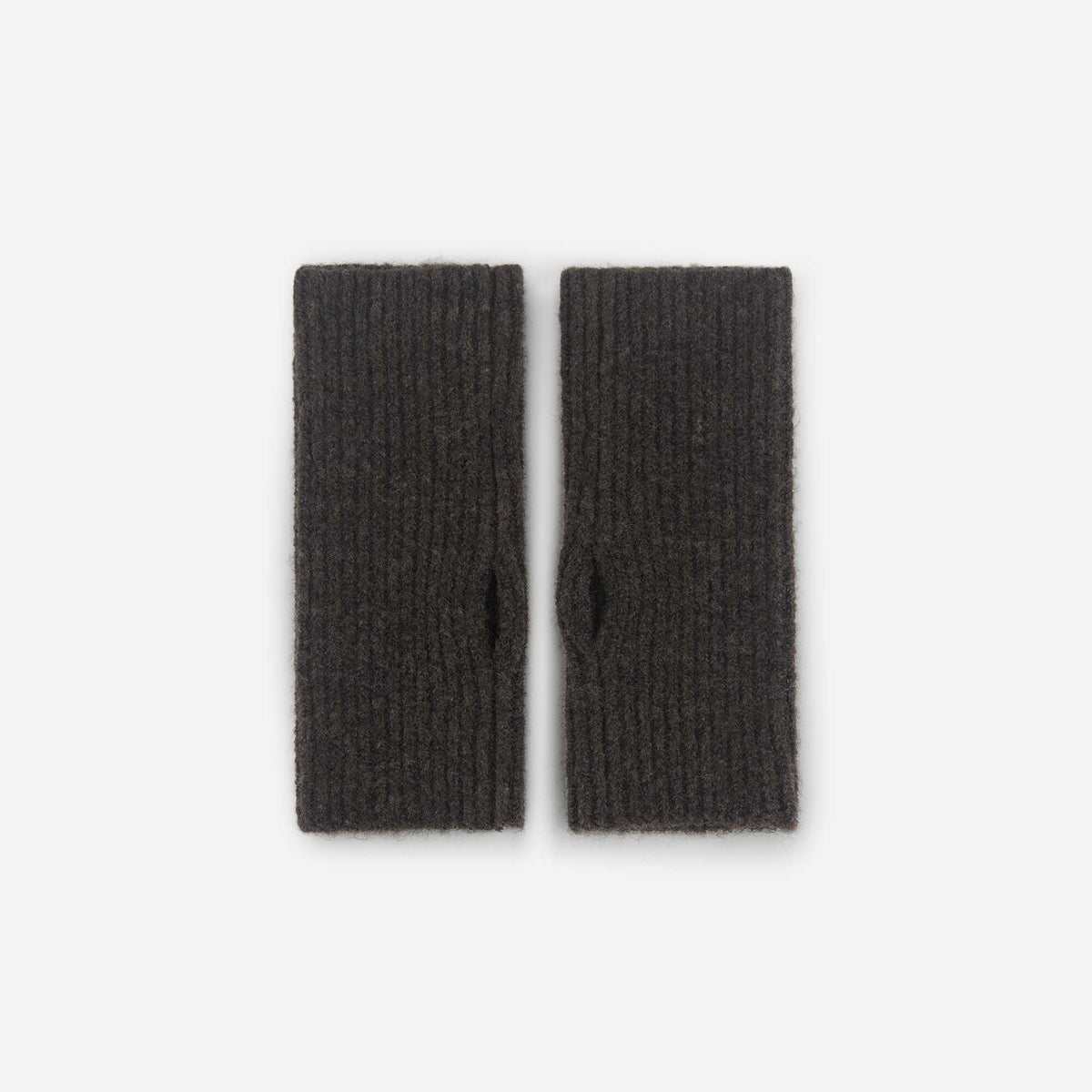Fingerless Cuff Gloves BROWN