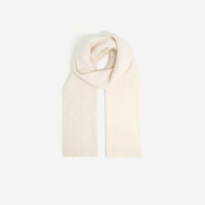 Solid Rib-Knit Scarf BEIGE