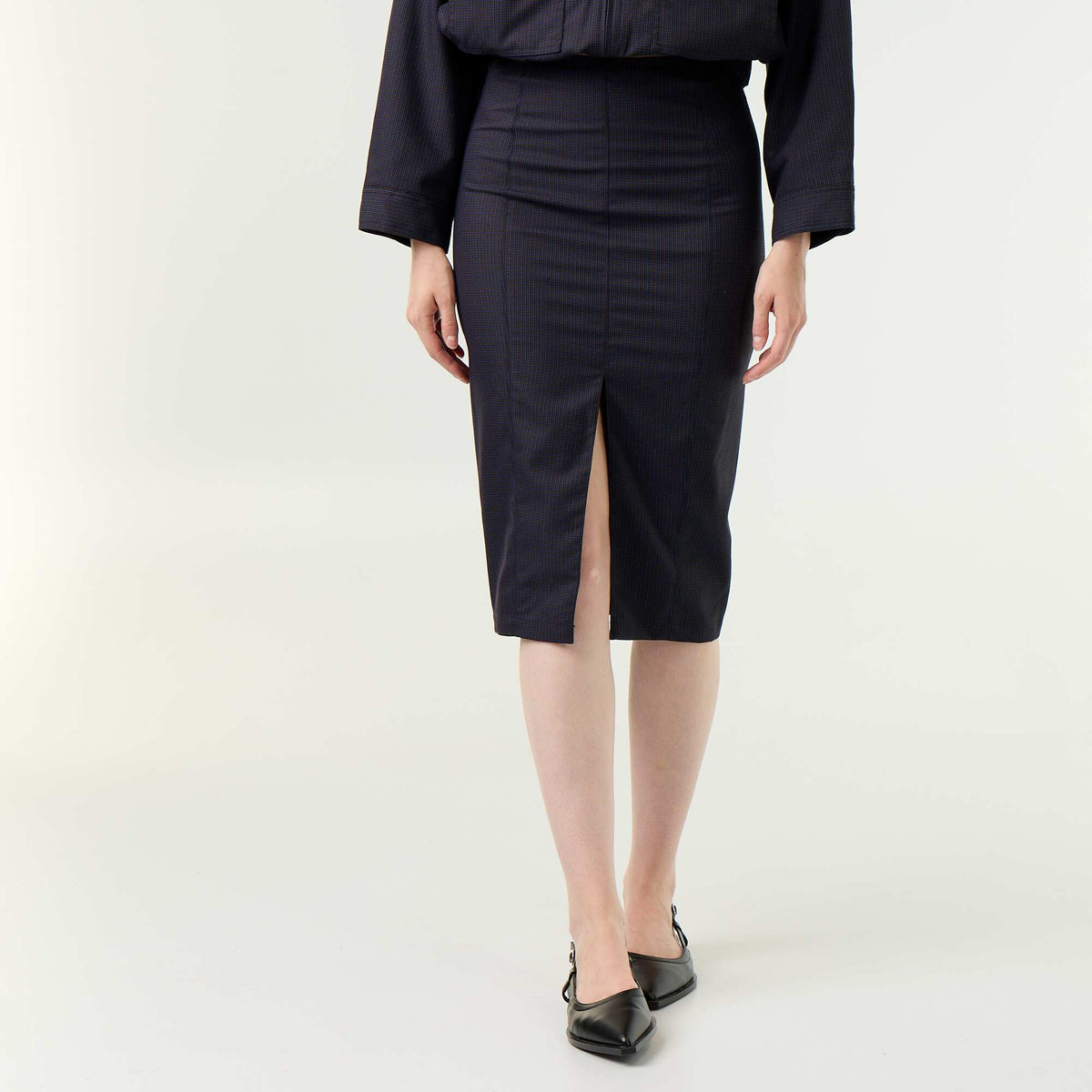 Bodycon midi skirt BLUE