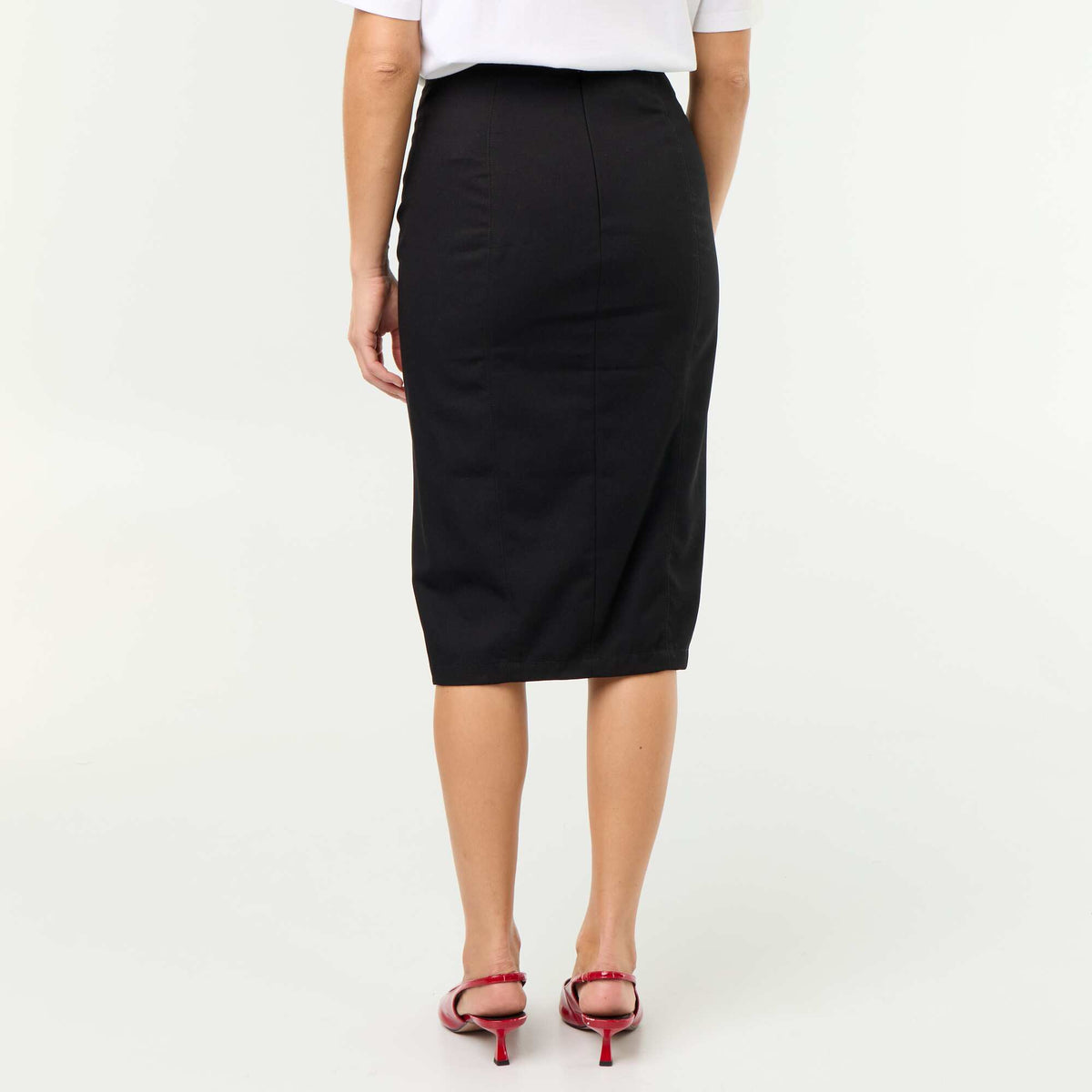 Bodycon midi skirt BLACK