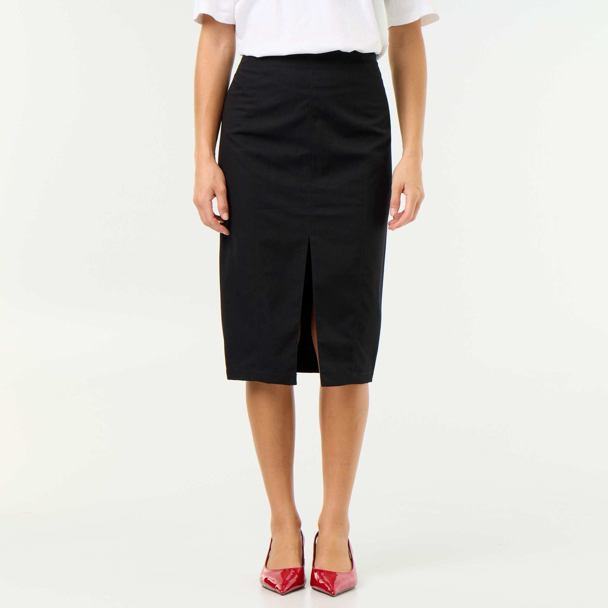 Bodycon midi skirt BLACK