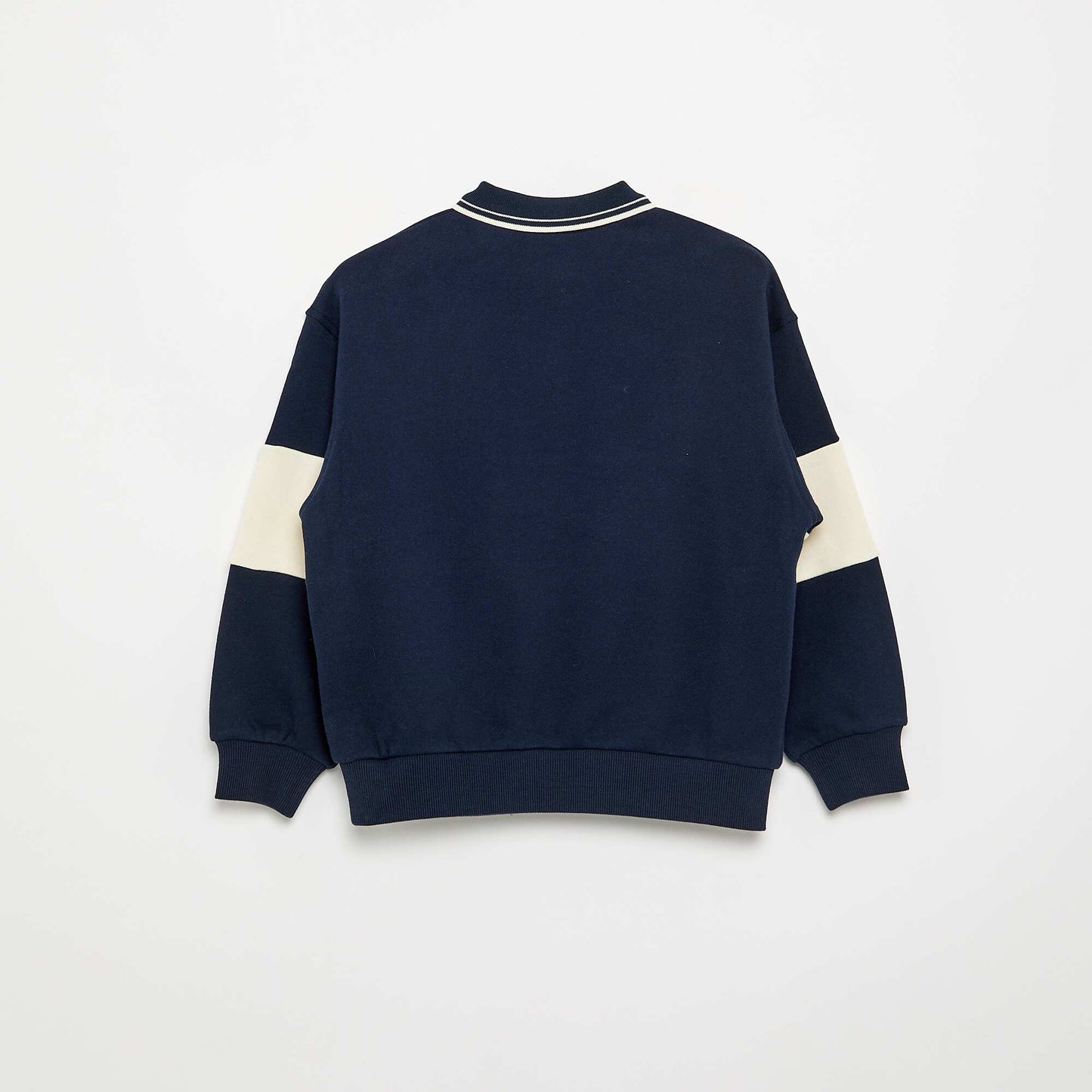 Long-sleeved rugby style polo shirt BLUE