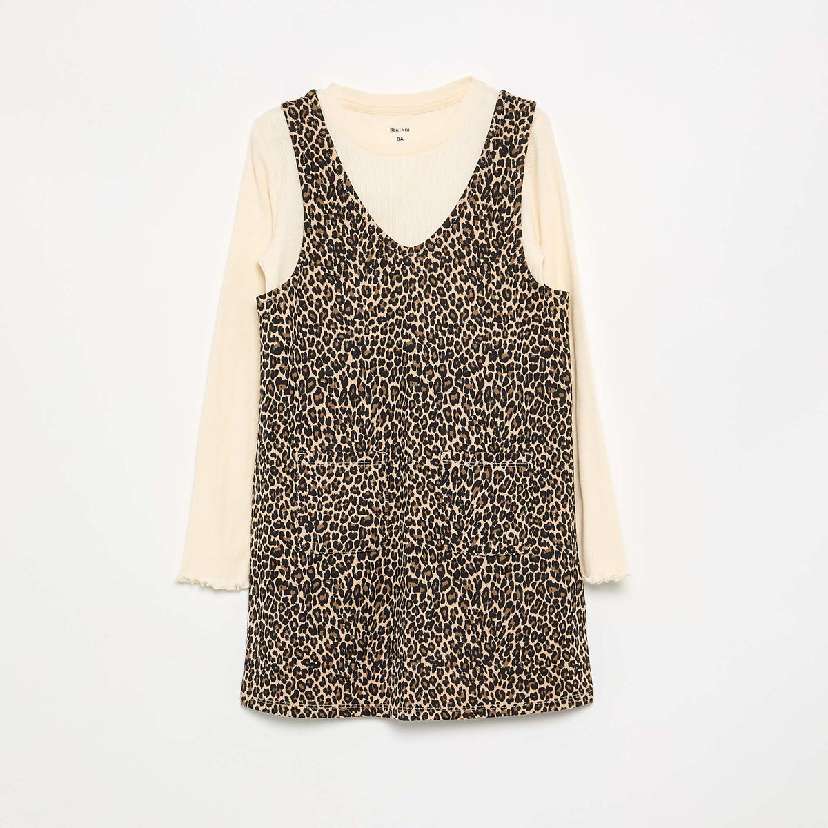 2-piece set - Dress + Long-sleeved T-shirt BEIGE
