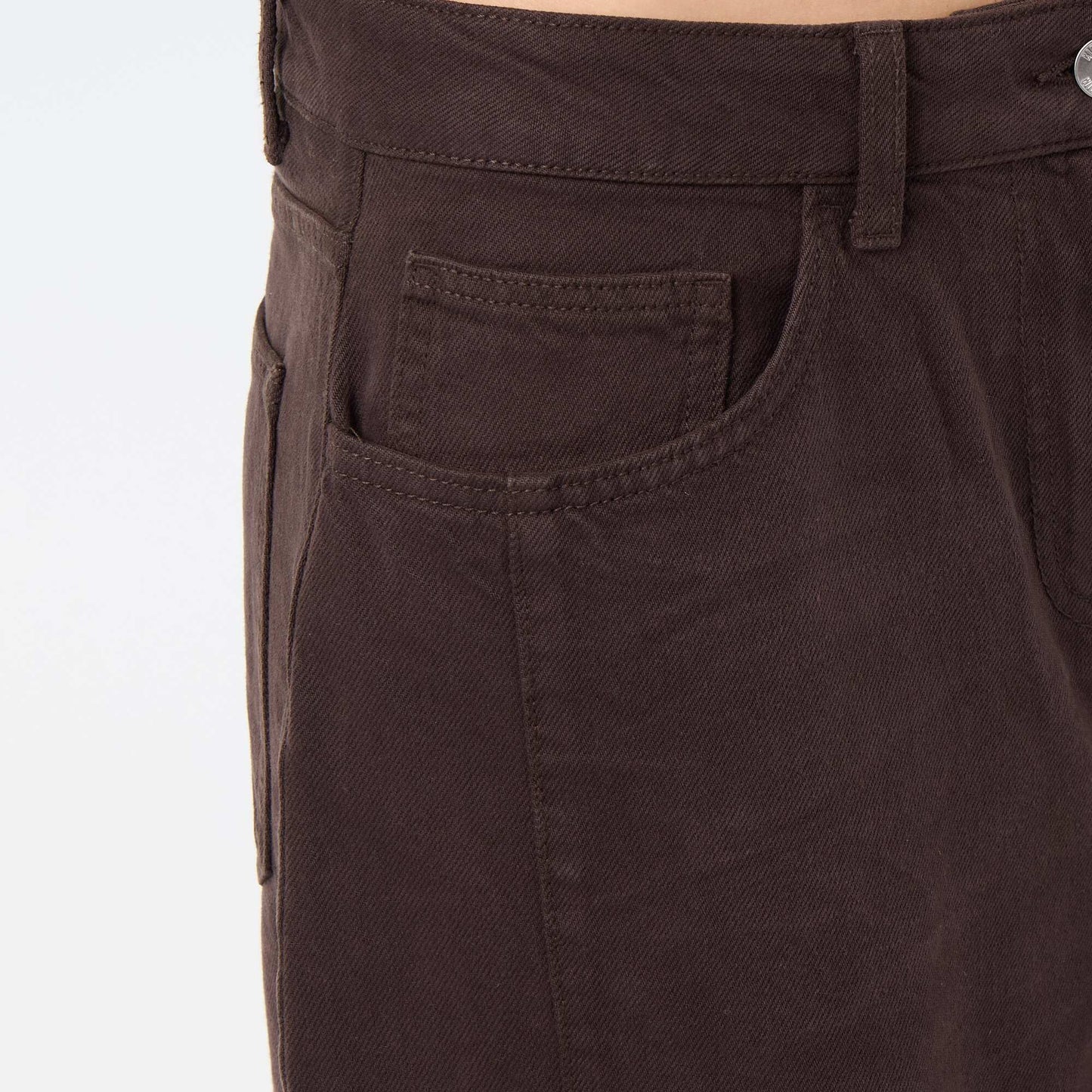 Balloon pants with flap pocket BROWN