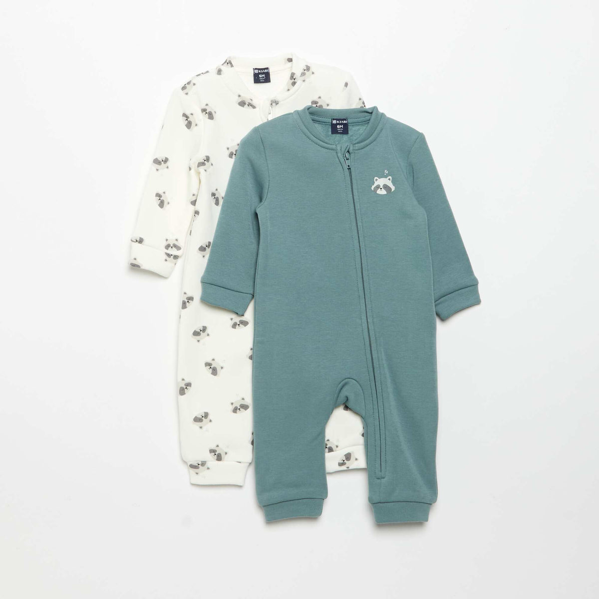 2-Pack Fleece Sleepsuits BLUE