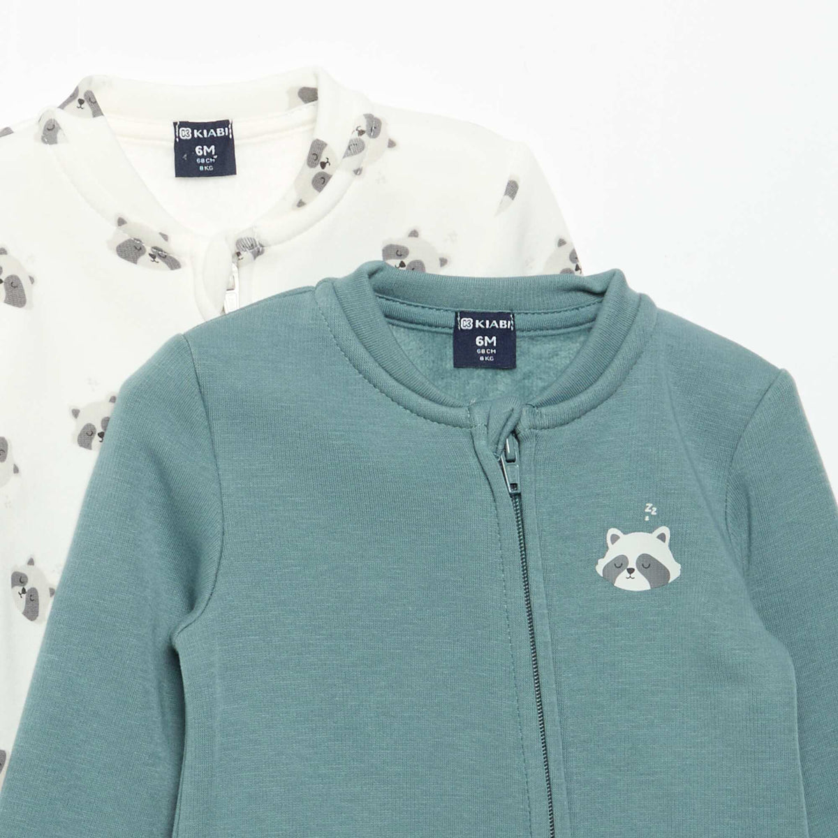 2-Pack Fleece Sleepsuits BLUE
