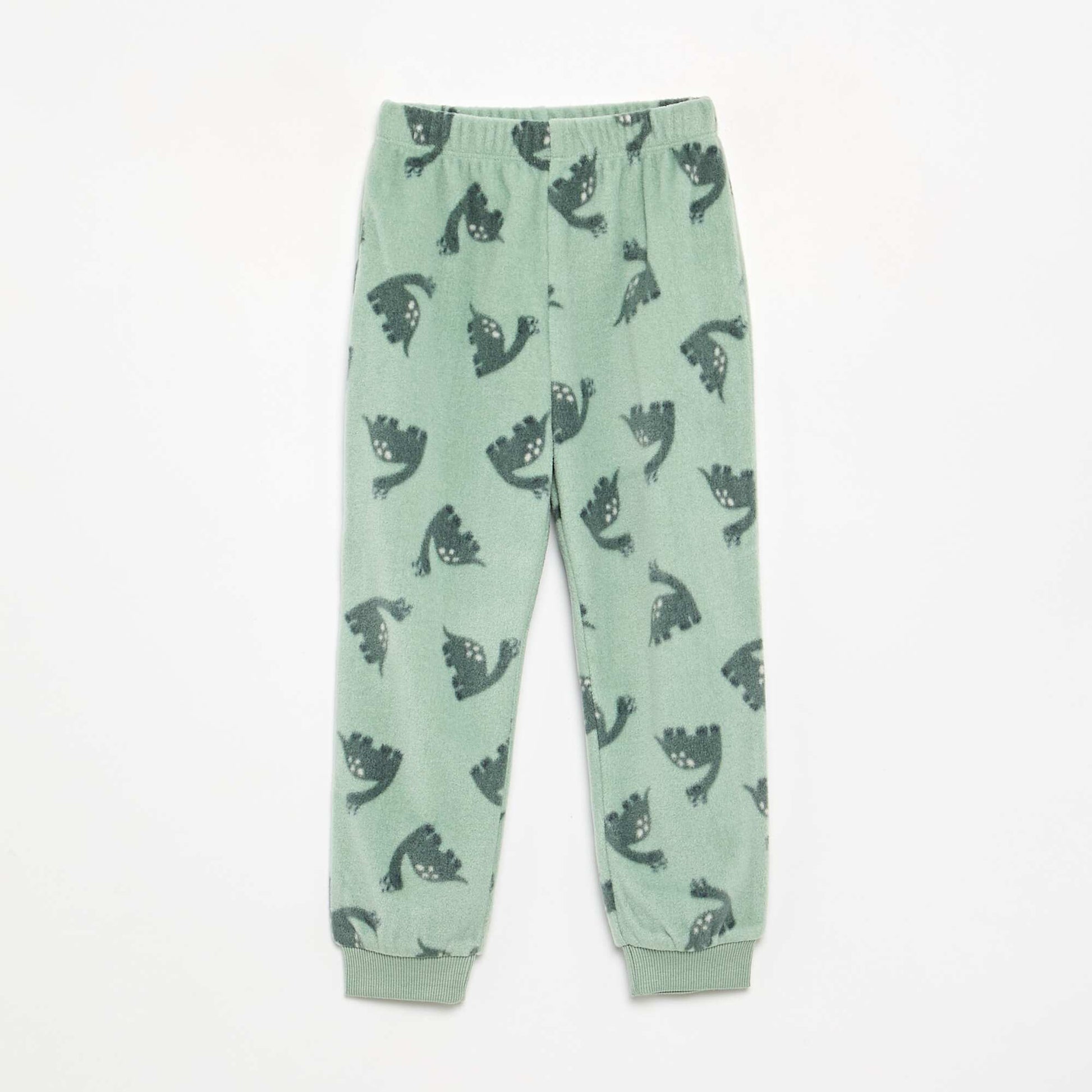 2-piece fleece pyjamas GREEN