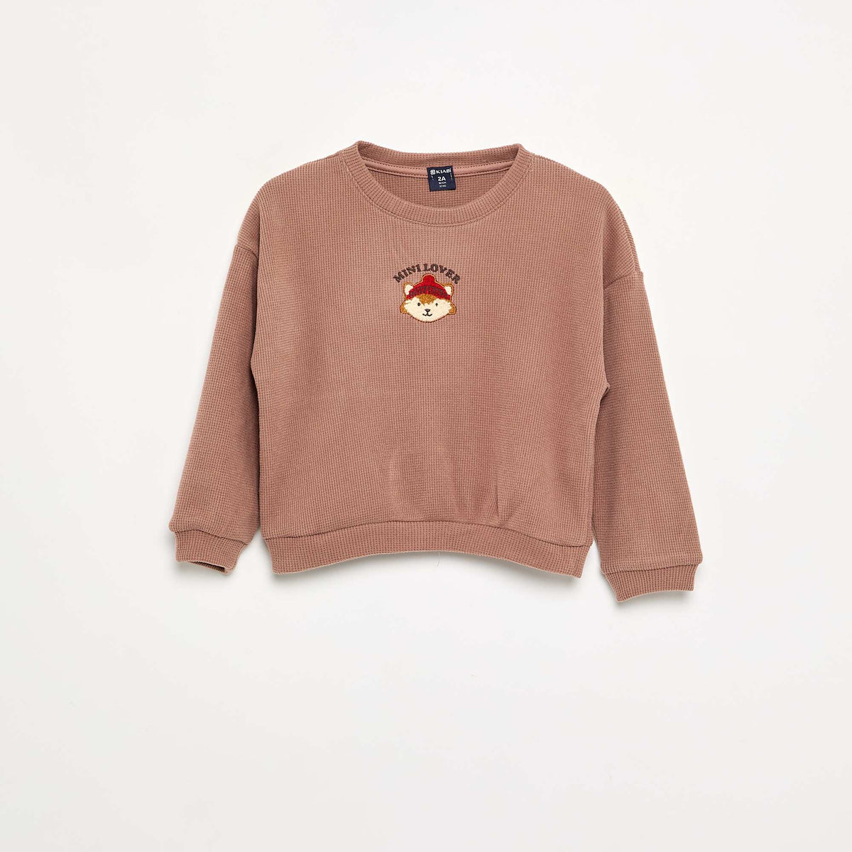 2-piece Waffle Knit Pyjamas - Sweatshirt + Trousers BROWN