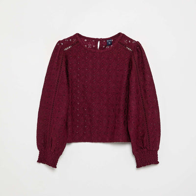 Open-knit sweater PURPLE