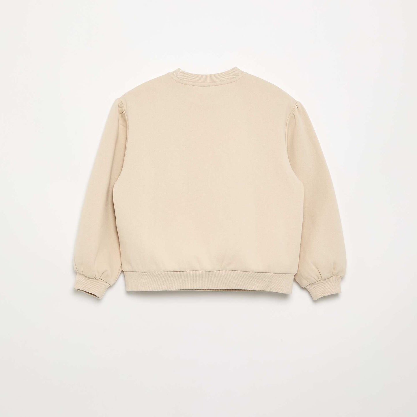 Long-sleeved sweatshirt with bow BEIGE