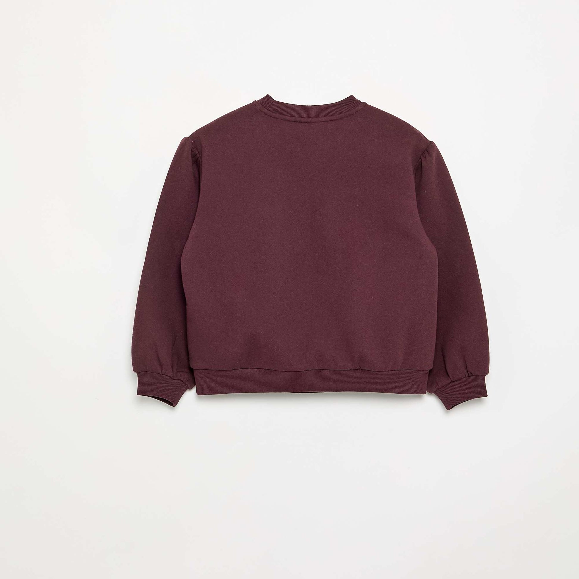 Long-sleeved sweatshirt with bow BROWN