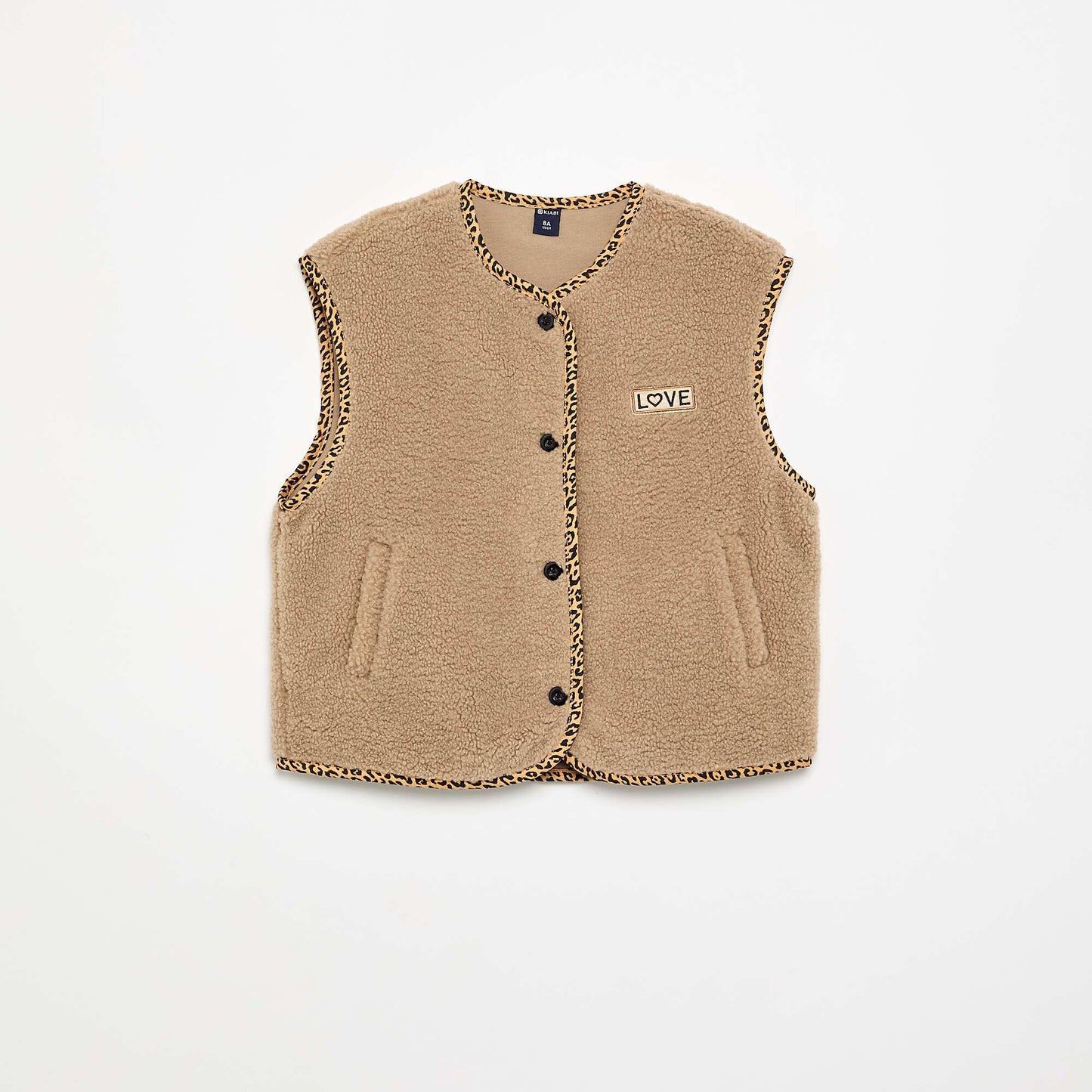 Fluffy Sleeveless Vest BEIGE