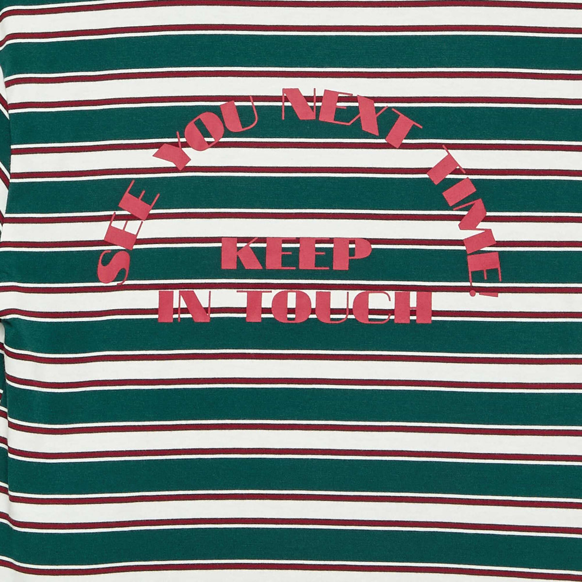 Long-sleeved patterned and slogan T-shirt GREEN