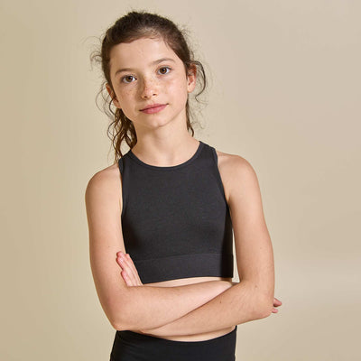 Seamless sports bra BLACK