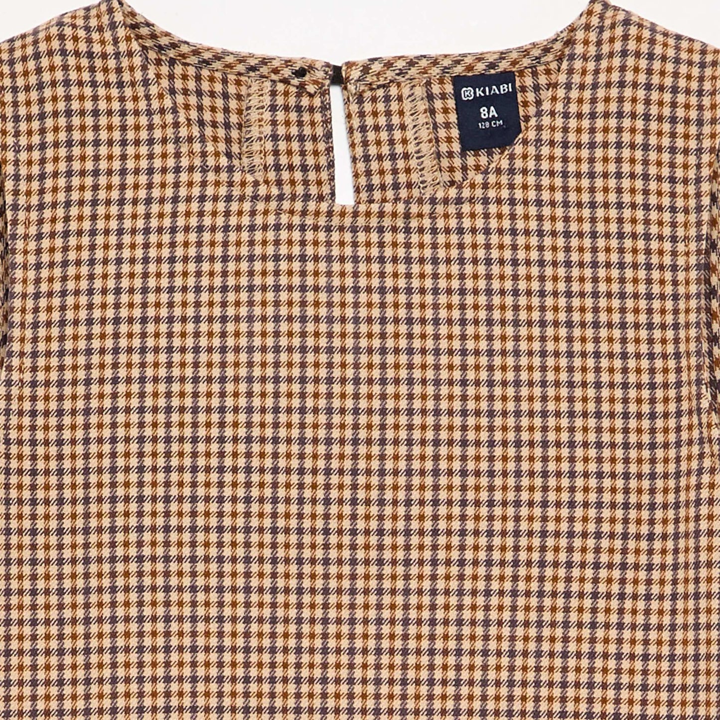 Sleeveless Plaid Dress BROWN