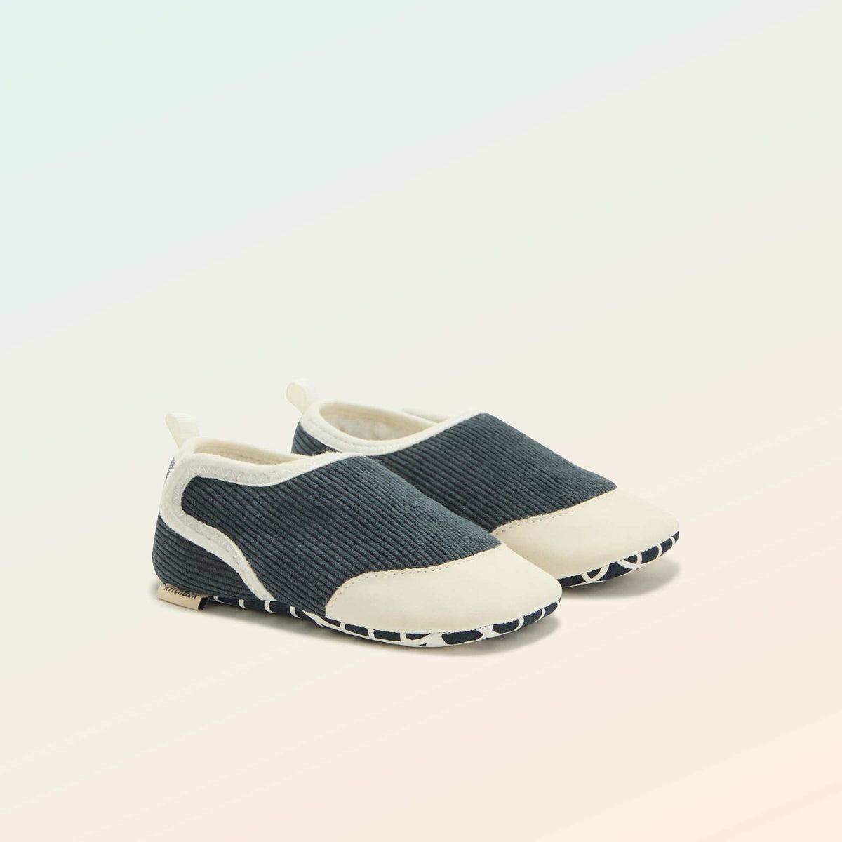 Ribbed Hook-and-Loop Baby Booties - 'Kitchoun' BLUE
