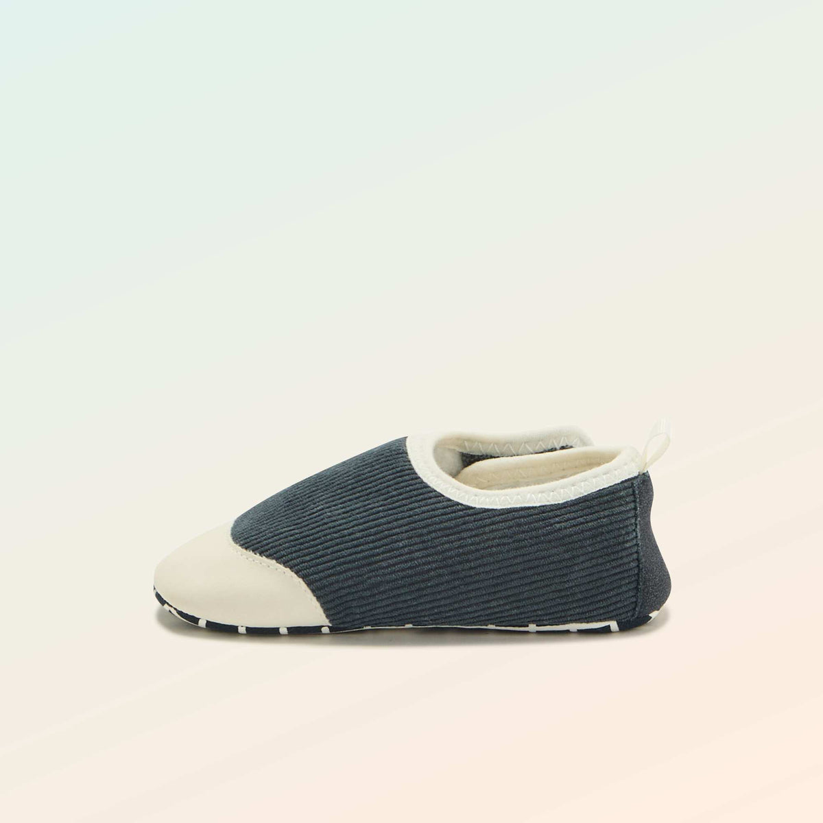 Ribbed Hook-and-Loop Baby Booties - 'Kitchoun' BLUE