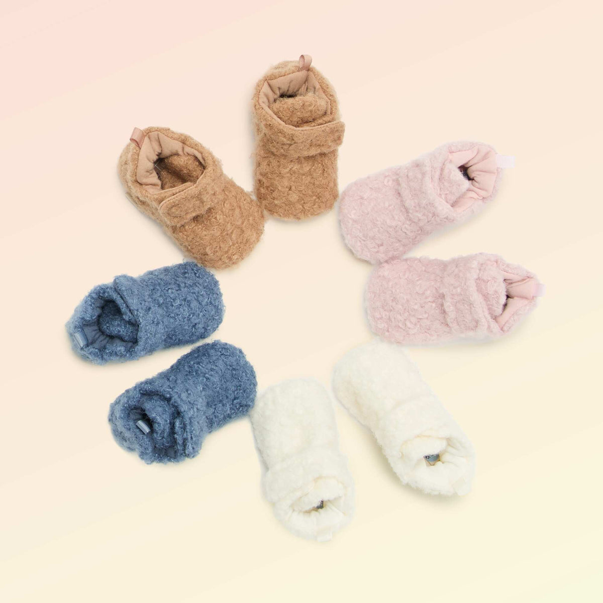 High-top sheepskin-effect slippers - 'Kitchoun' BEIGE