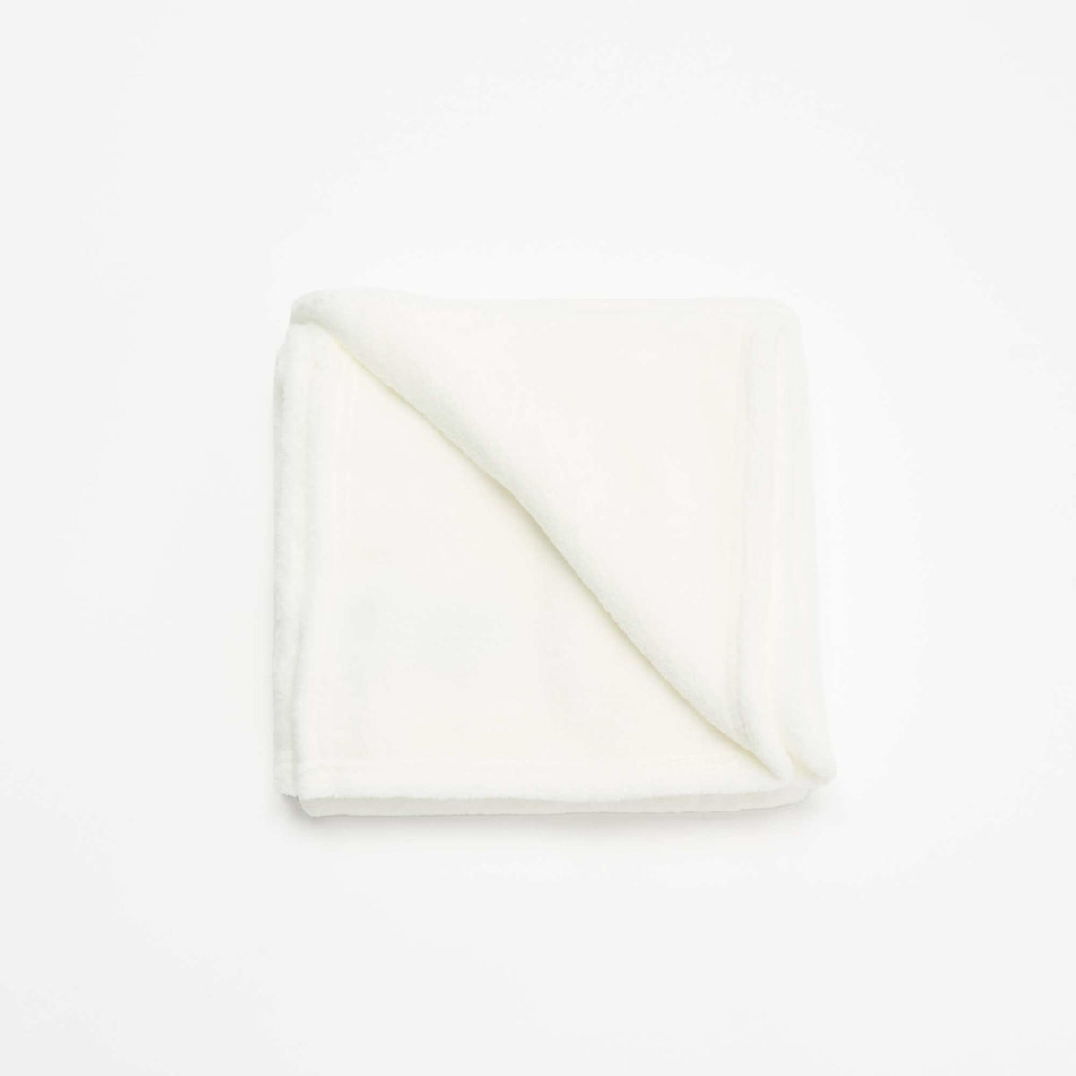 Plain fleece blanket WHITE